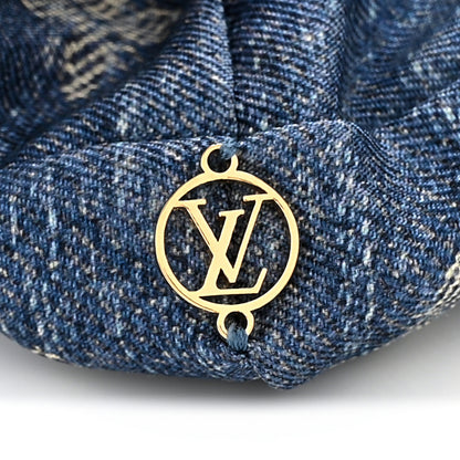Louis Vuitton LV X TM Monogram Cerises Silk Scrunchie Blue 4 of 5