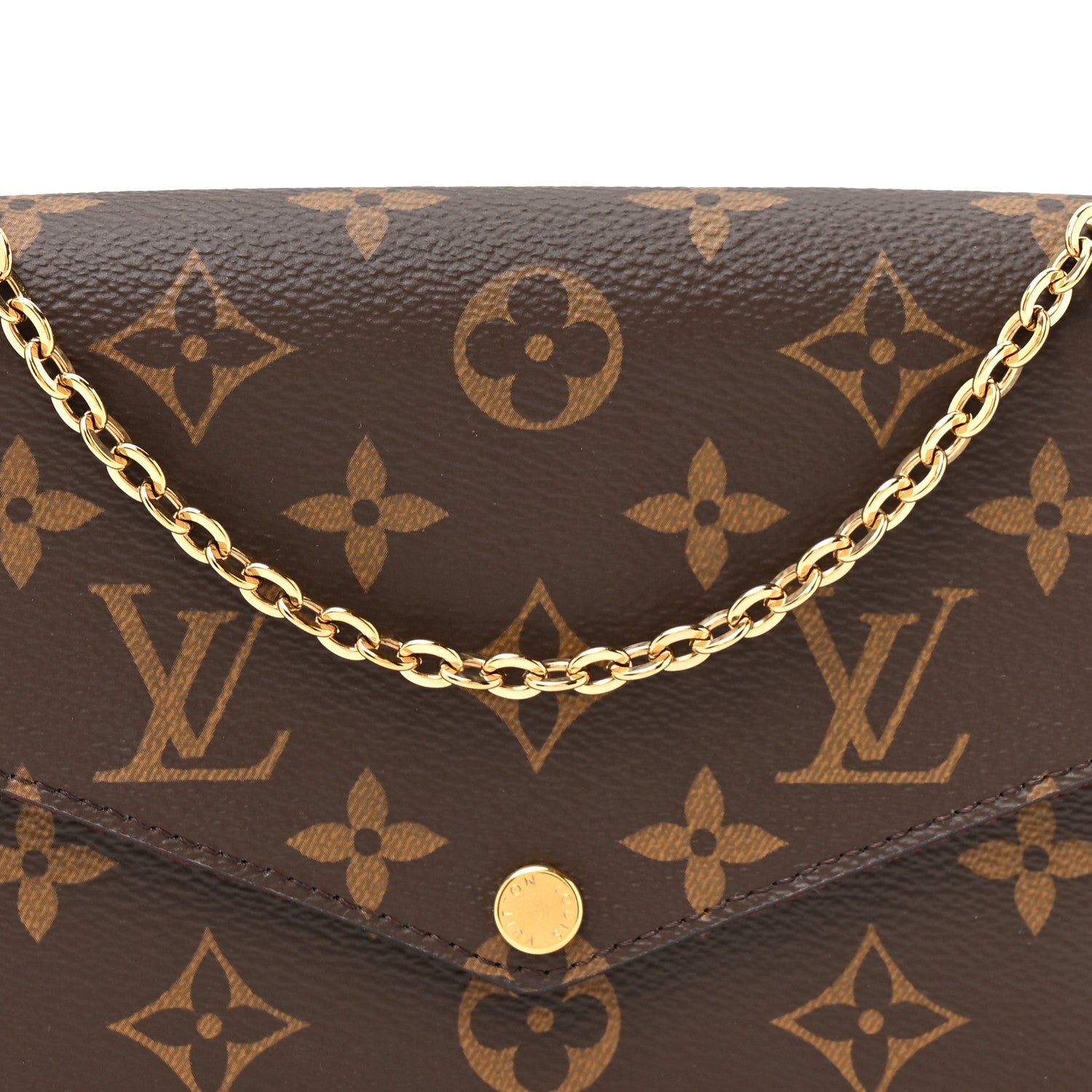 Louis Vuitton Monogram Pochette Felicie Chain Wallet Fuchsia 9 of 12