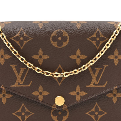 Louis Vuitton Monogram Pochette Felicie Chain Wallet Fuchsia 9 of 12