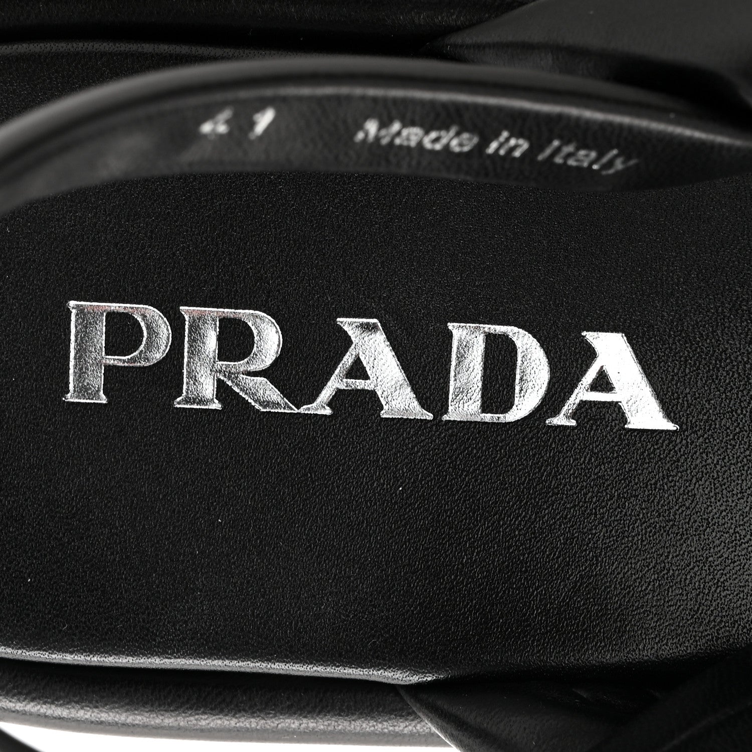 Prada Nappa Soft Padded Platform Slingback Thong Sandals 41 Black 8 of 9