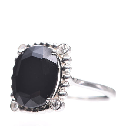 Tiffany Sterling Silver Black Spinel Diamond 15mm Ziegfeld Ring 50 5.25 3 of 8