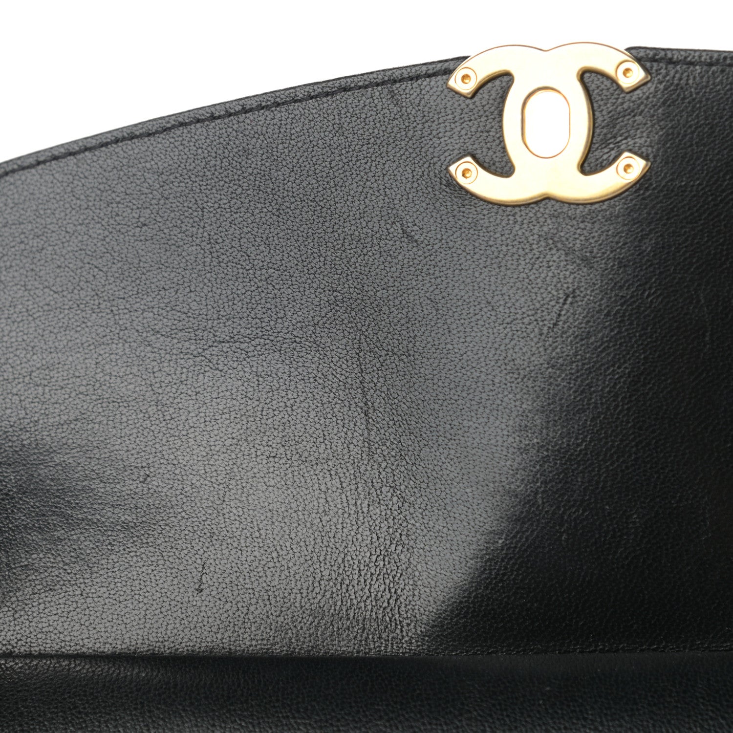 Chanel Lambskin Quilted Curved Flap Black 12 of 17