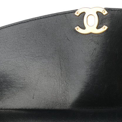 Chanel Lambskin Quilted Curved Flap Black 12 of 17
