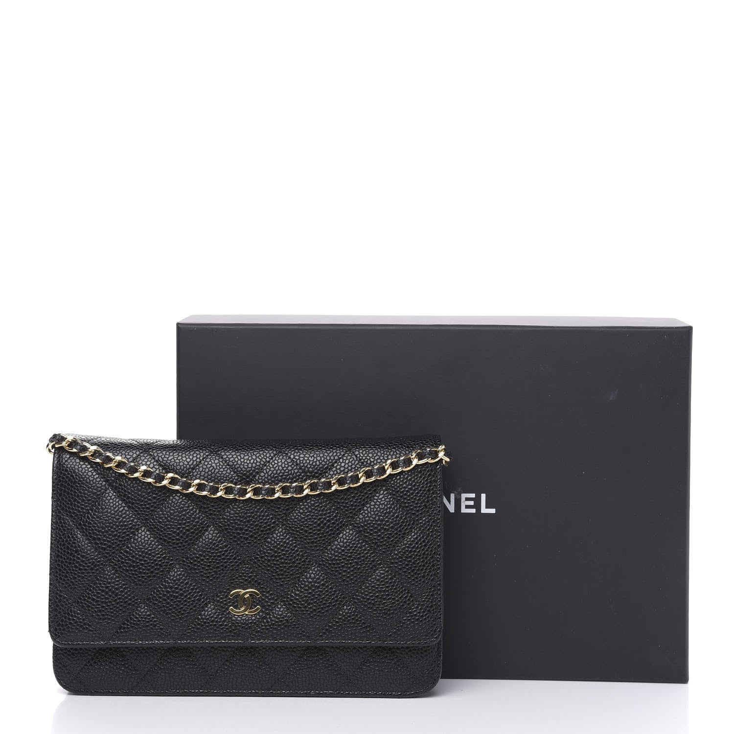 Chanel Caviar Quilted Wallet On Chain WOC Black 12 of 12