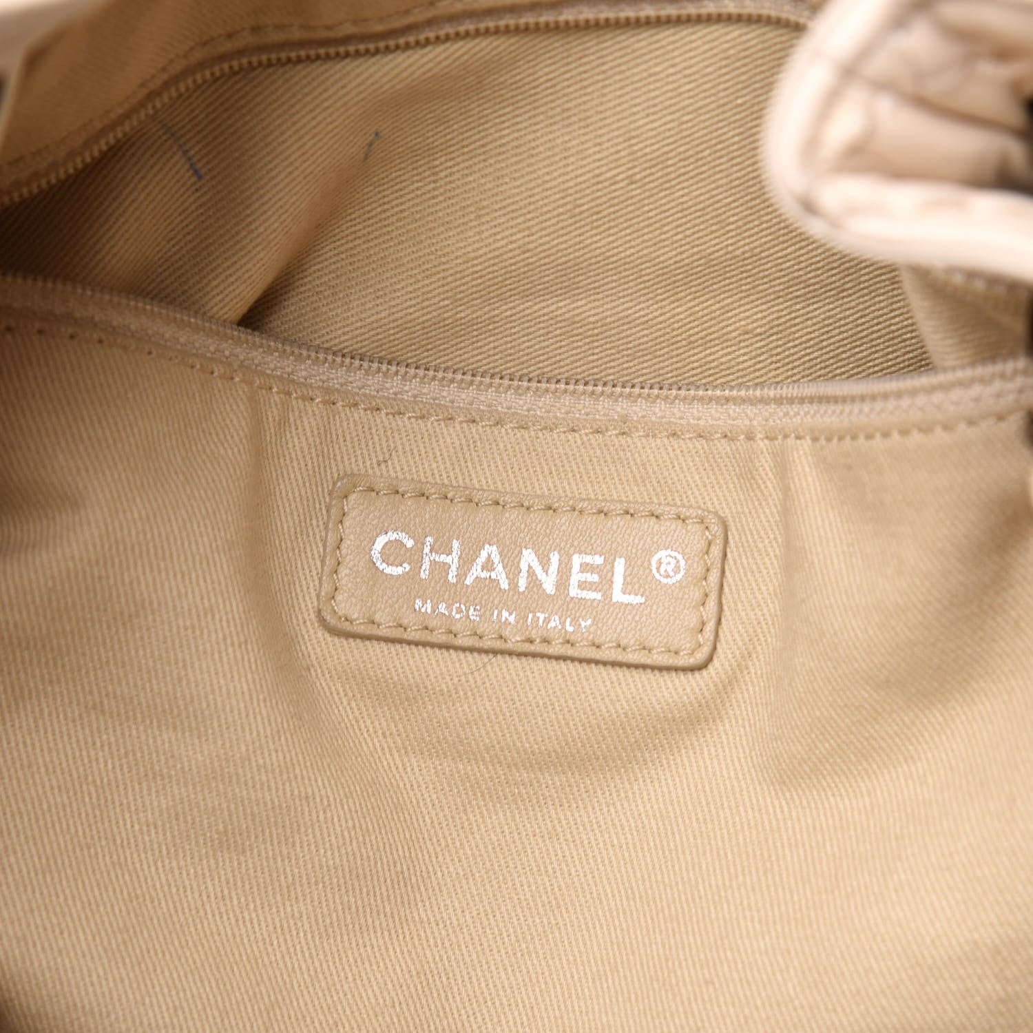 Chanel Lambskin Stitched Expandable Tote White 6 of 16