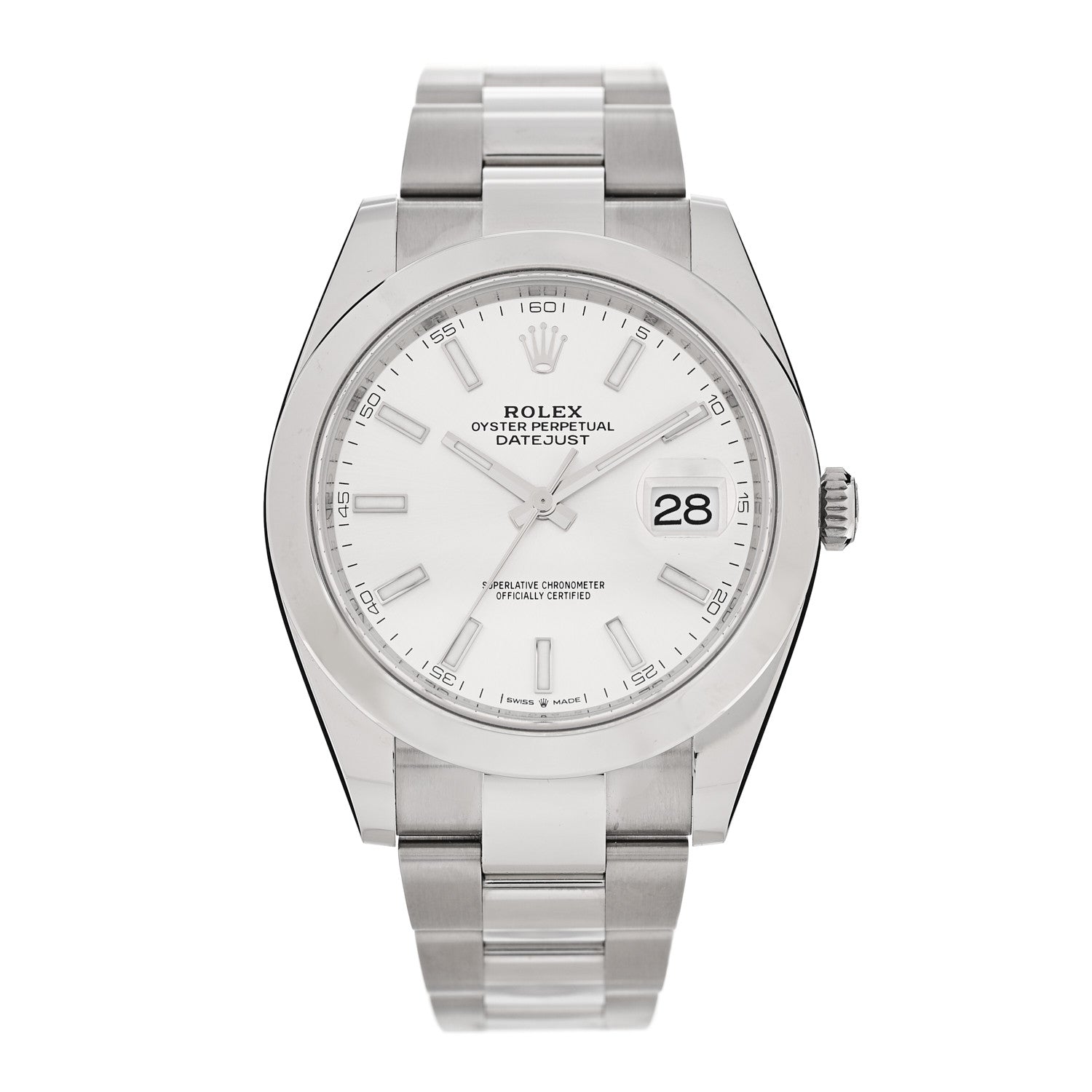 Rolex Stainless Steel 41mm Oyster Perpetual Datejust Watch Silver 126300 1 of 5