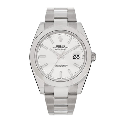 Rolex Stainless Steel 41mm Oyster Perpetual Datejust Watch Silver 126300 1 of 5