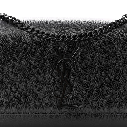 Saint Laurent Grain De Poudre Small Monogram Kate Satchel Black 6 of 8