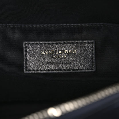 Saint Laurent Calfskin Matelasse Monogram Lou Camera Bag Deep Marine 6 of 12