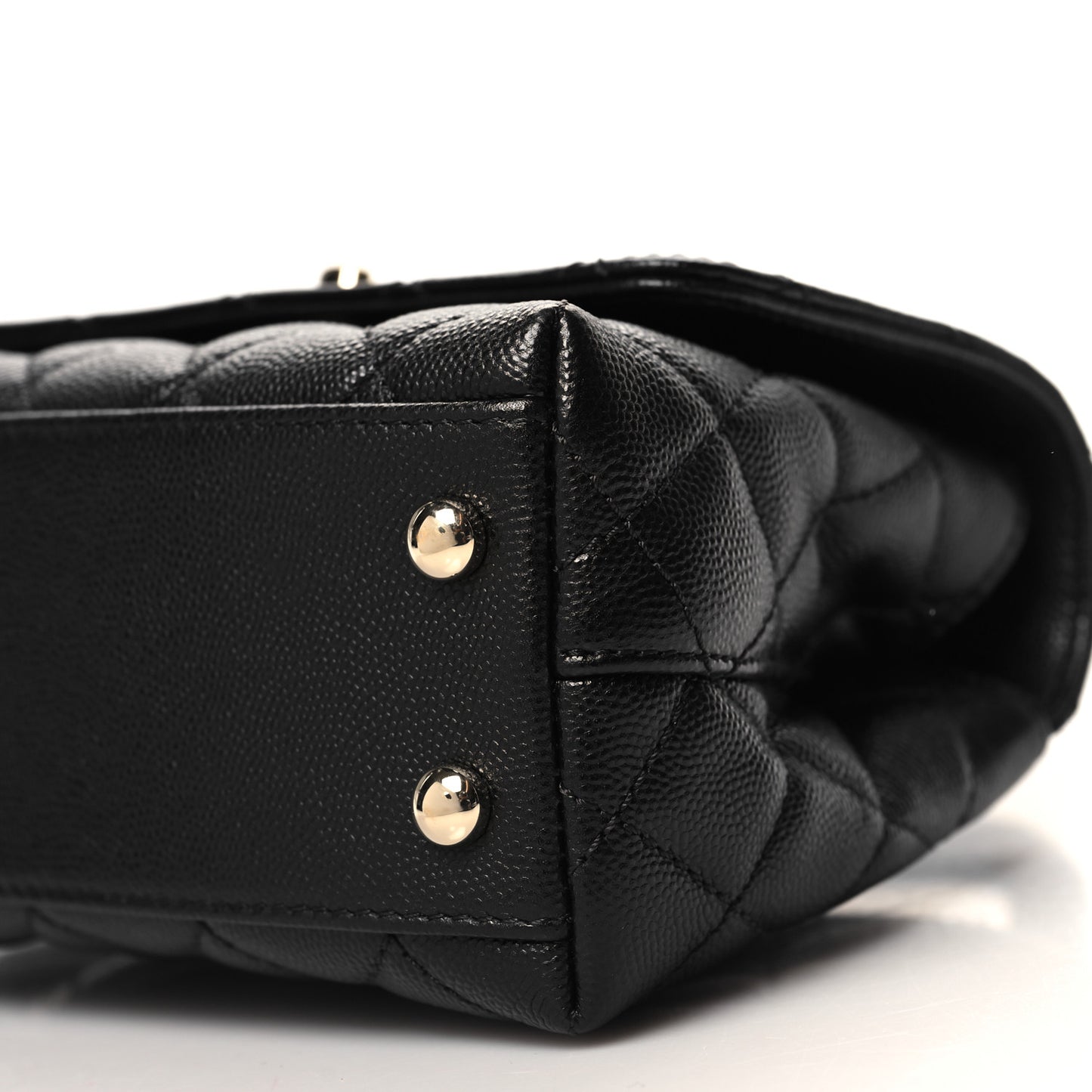 Caviar Quilted Extra Mini Coco Handle Flap Black