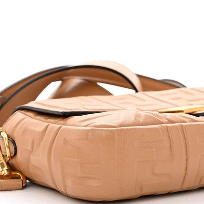 Fendi Nappa FF 1974 Embossed Baguette Miele Scuro 8 of 9