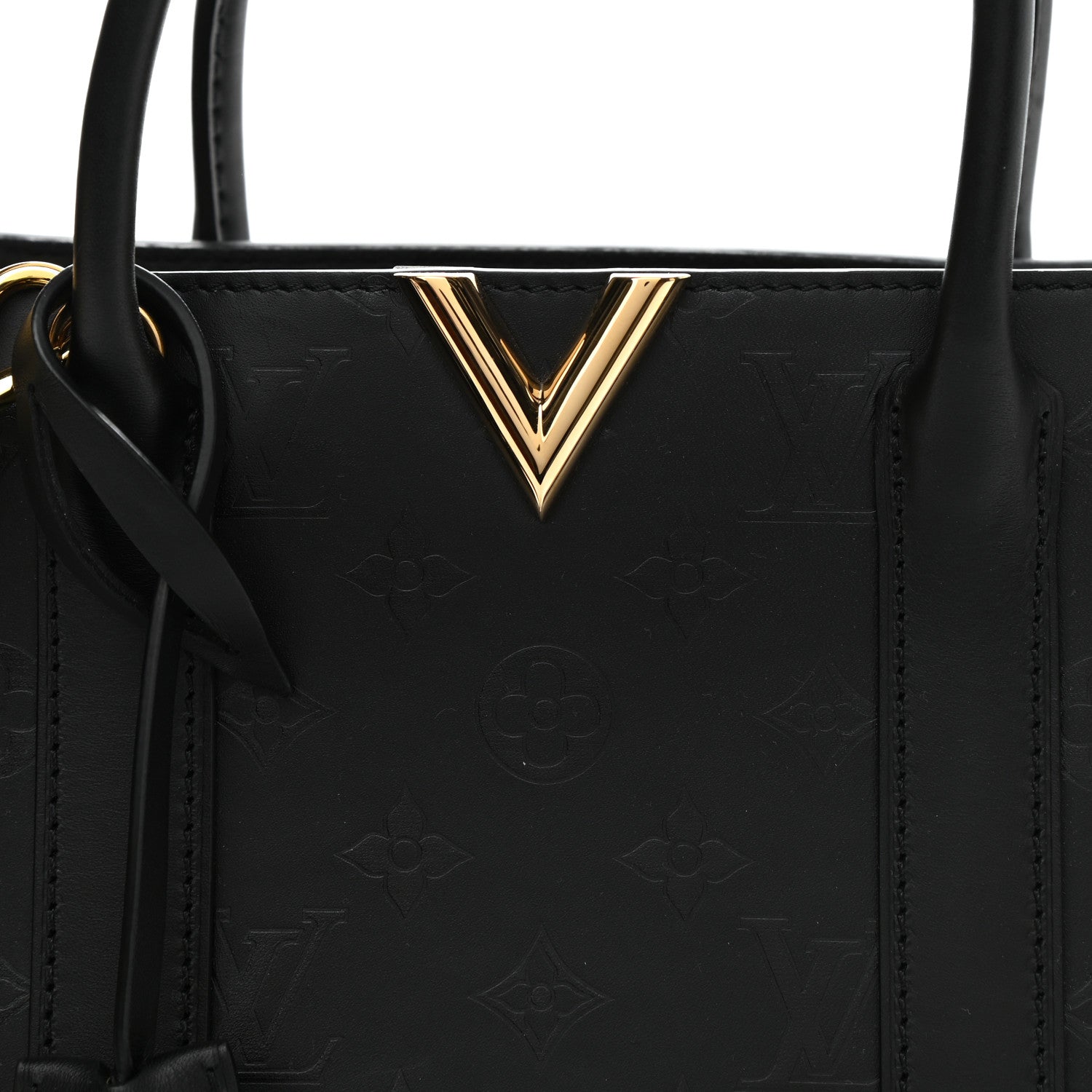 Louis Vuitton Monogram Cuir Plume Very Tote MM Black 7 of 10