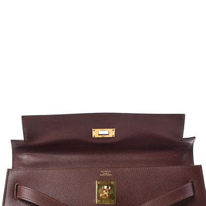 Hermes Courchevel Kelly Sellier 32 Chocolate 15 of 34