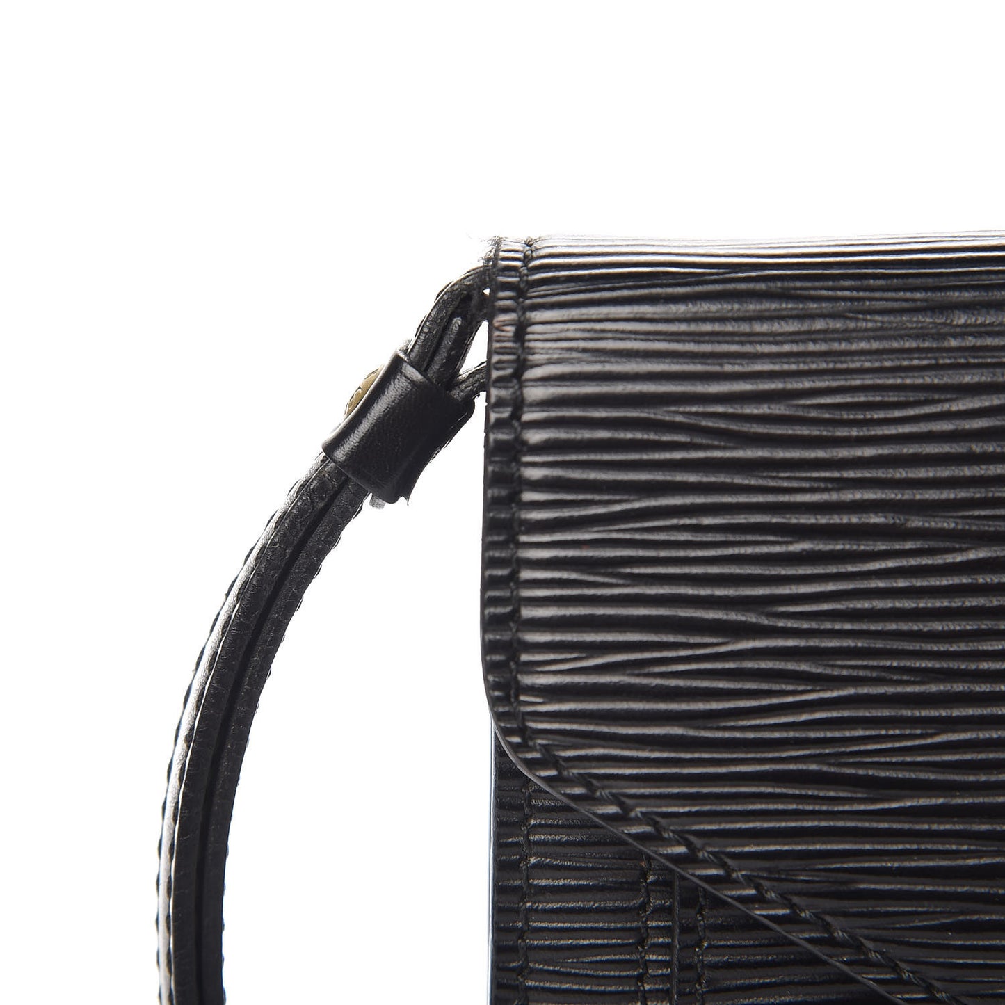 Epi Pochette Sellier Dragonne Clutch Black