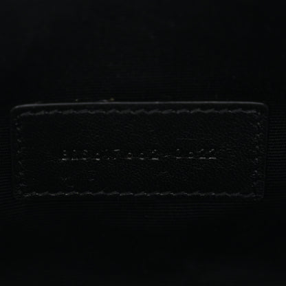 Saint Laurent Grain De Poudre Matelasse Chevron Monogram Monochrome Envelope Clutch Black 20 of 33