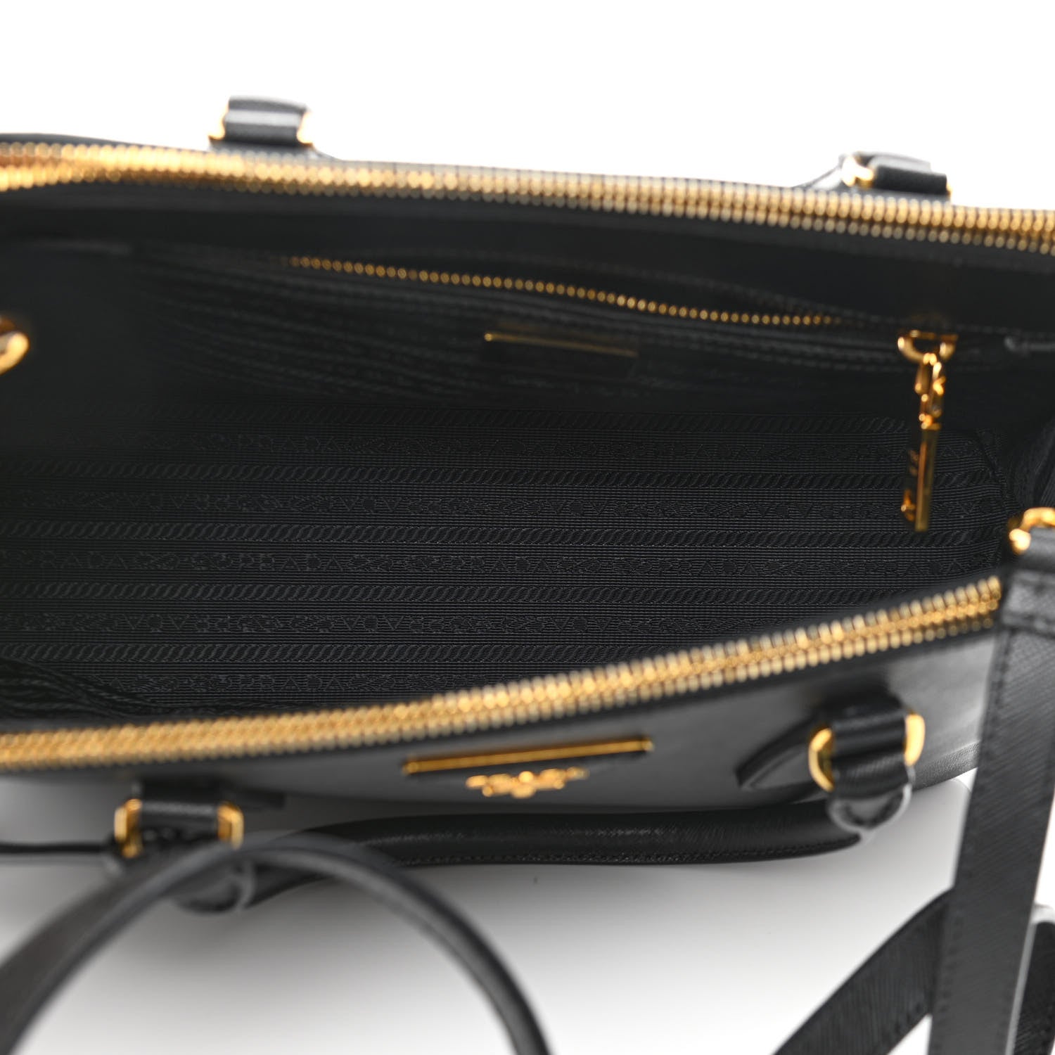 Prada Saffiano Medium Galleria Double Zip Tote Black 5 of 12