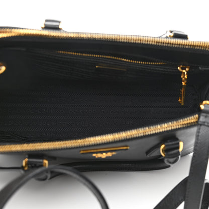 Prada Saffiano Medium Galleria Double Zip Tote Black 5 of 12