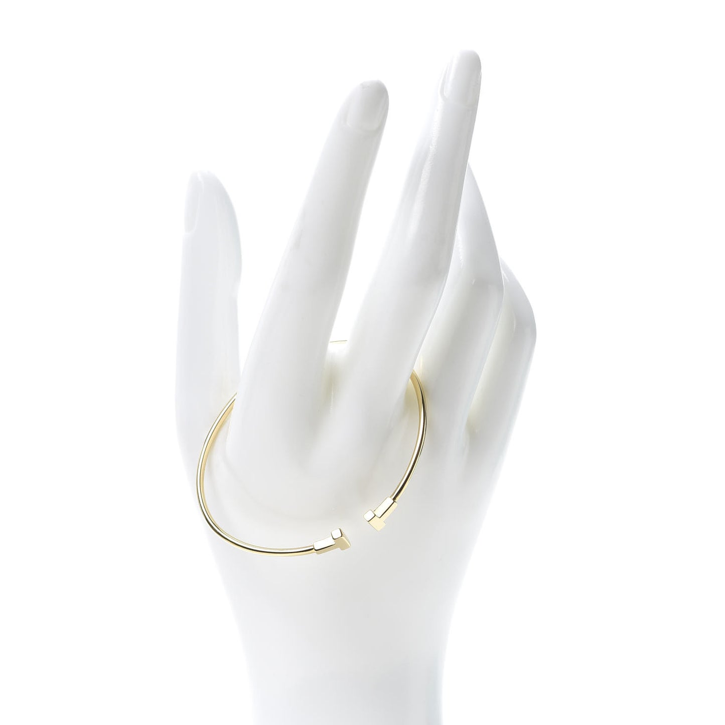 18K Yellow Gold Narrow T Wire Bracelet