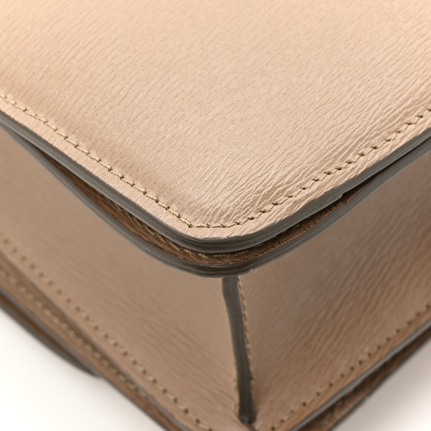 Liege Calfskin Small Classic Box Flap Bag Taupe