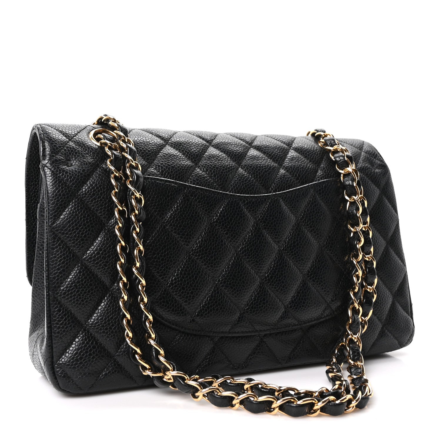 Chanel Caviar Quilted Medium Double Flap Black 2 of 9