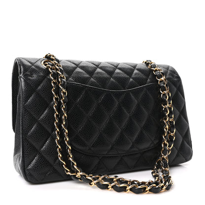 Chanel Caviar Quilted Medium Double Flap Black 2 of 9