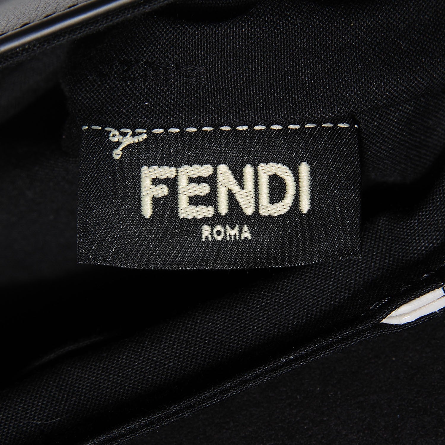 Fendi Vitello Dolce Bi-Color 3Baguette Shoulder Bag Black White 7 of 9