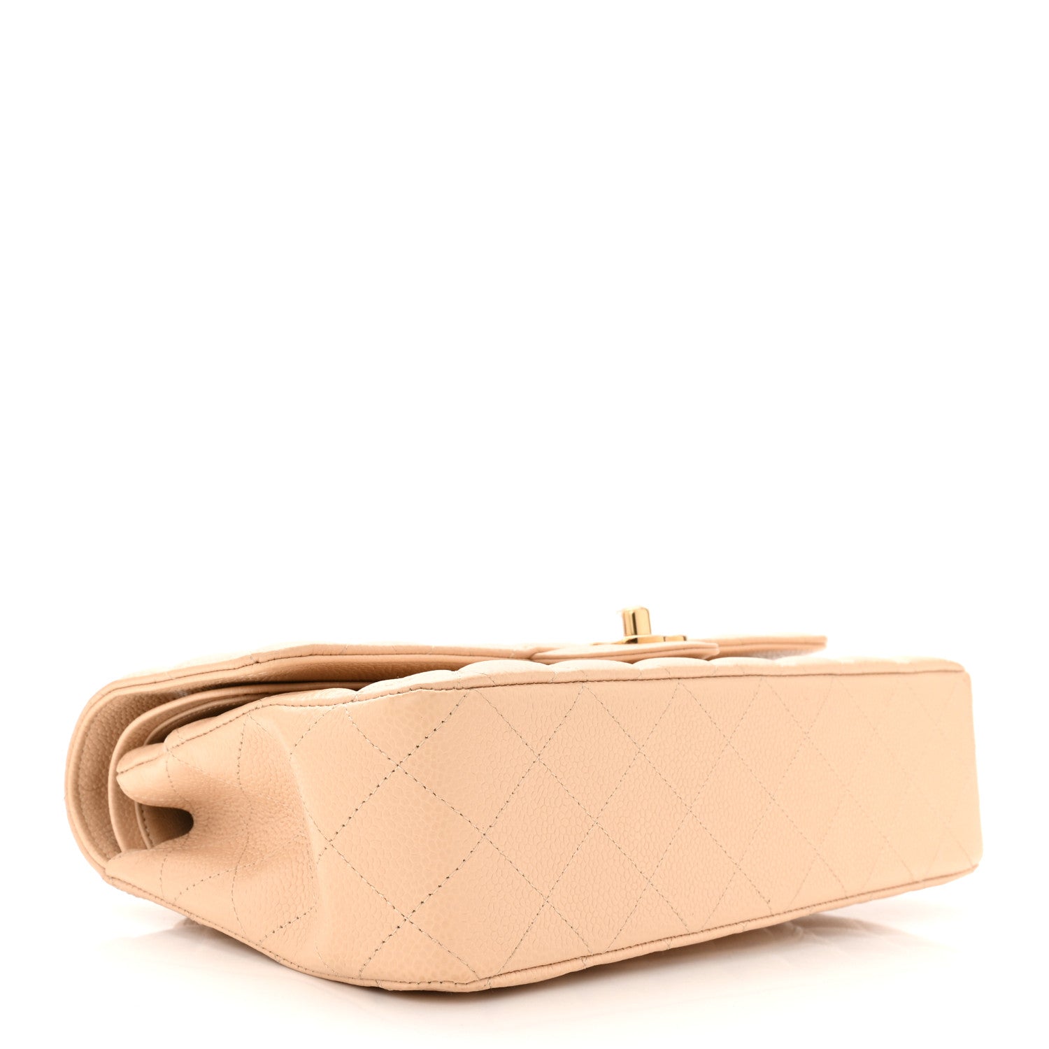 Chanel Caviar Quilted Medium Double Flap Beige 3 of 9