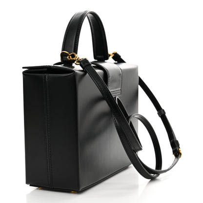 Salvatore Ferragamo Calfskin Trifolio Box Bag Black 2 of 10