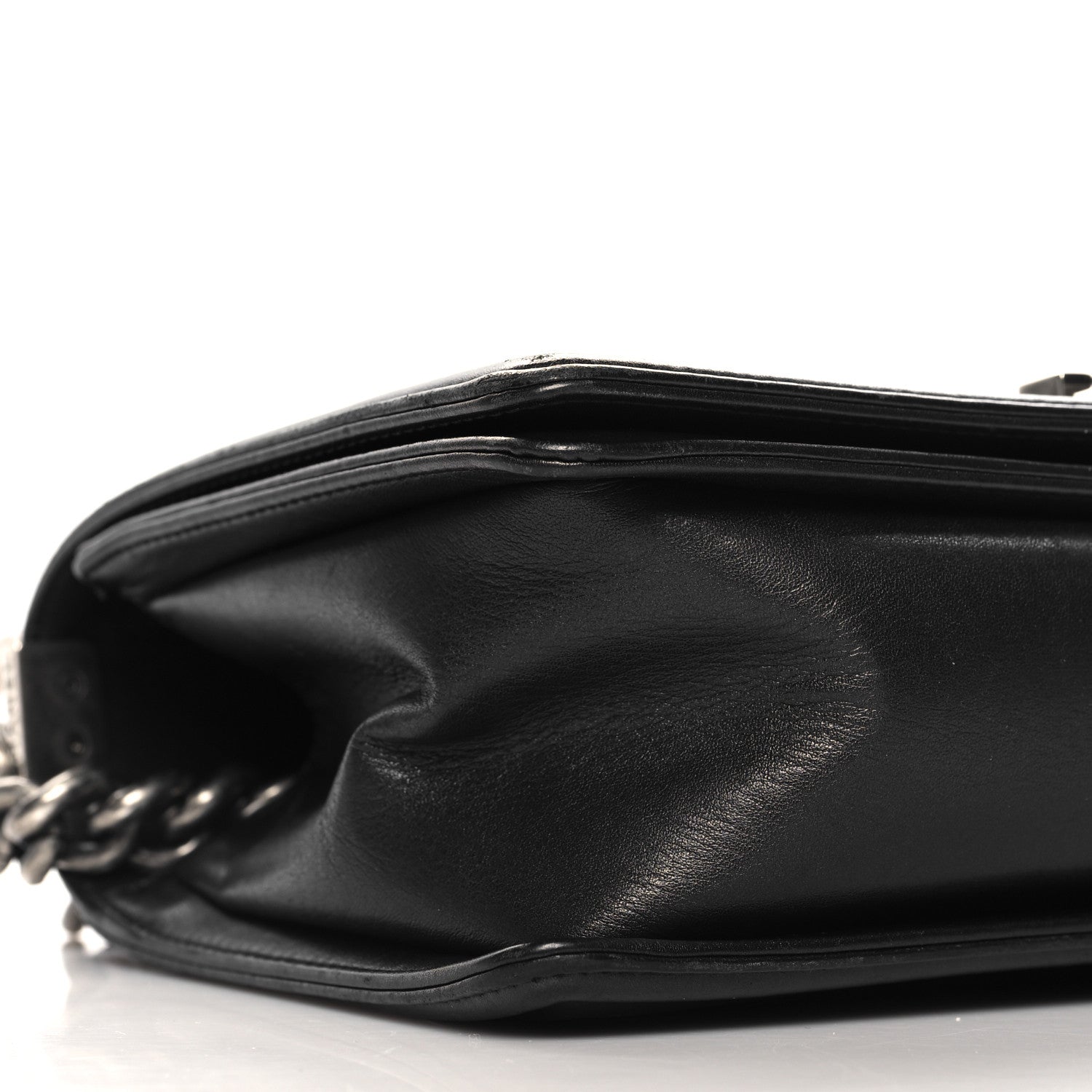 Chanel Metallic Calfskin Quilted Medium Boy Flap Black Black 9 of 12