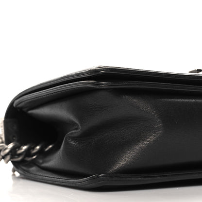 Chanel Metallic Calfskin Quilted Medium Boy Flap Black Black 9 of 12