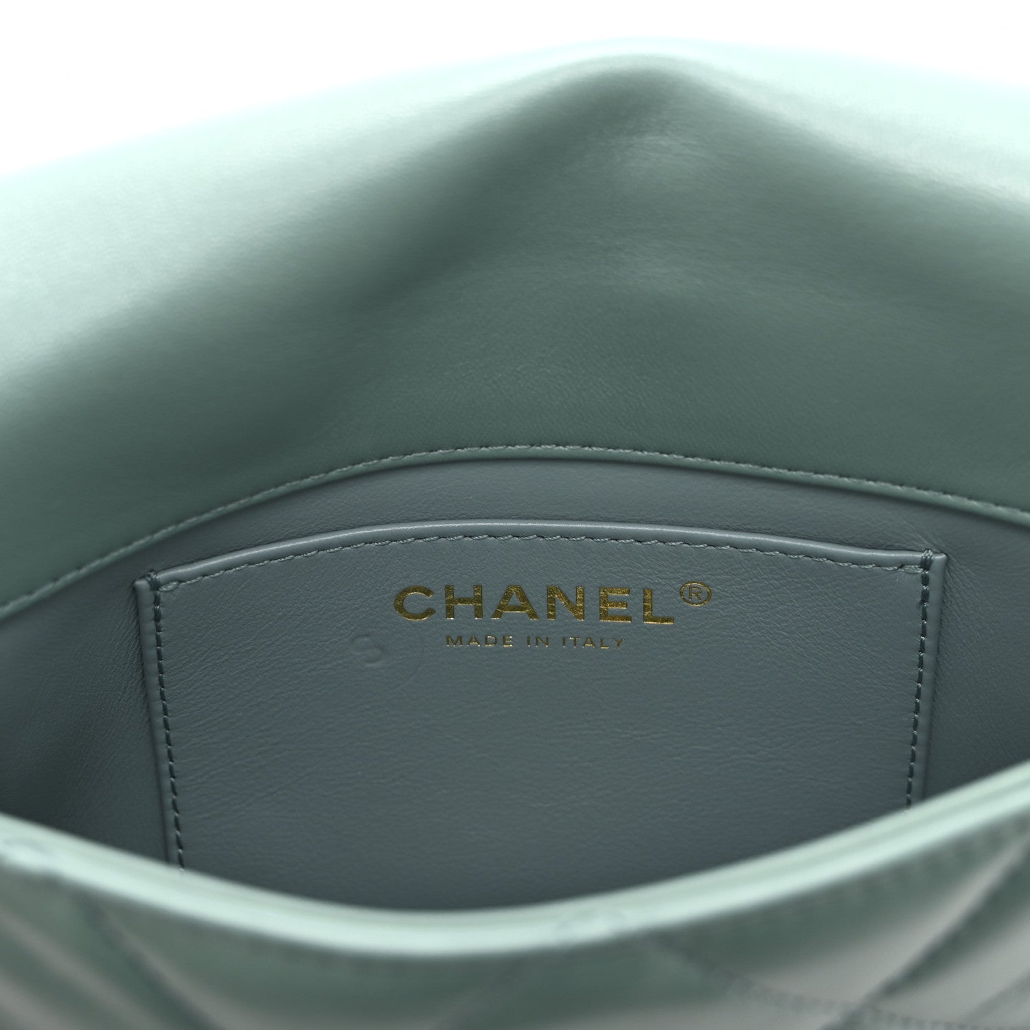 Chanel Lambskin Quilted Mini Chain Rows Flap  Green 6 of 10
