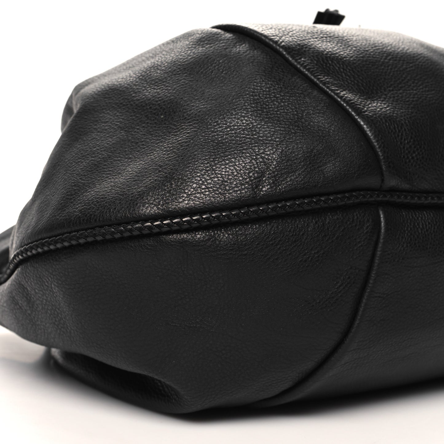 Pebbled Calfskin Medium Marrakech Shoulder Bag Black