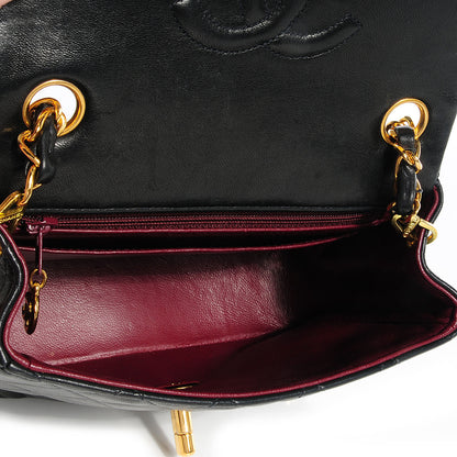 Chanel Lambskin Quilted Mini Square Flap Black 6 of 9