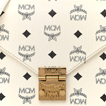 MCM Visetos Small Patricia Crossbody Bag White 7 of 11