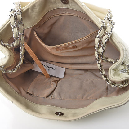 Chanel Caviar Quilted Expandable Zip Shoulder Bag Ivory 5 of 12