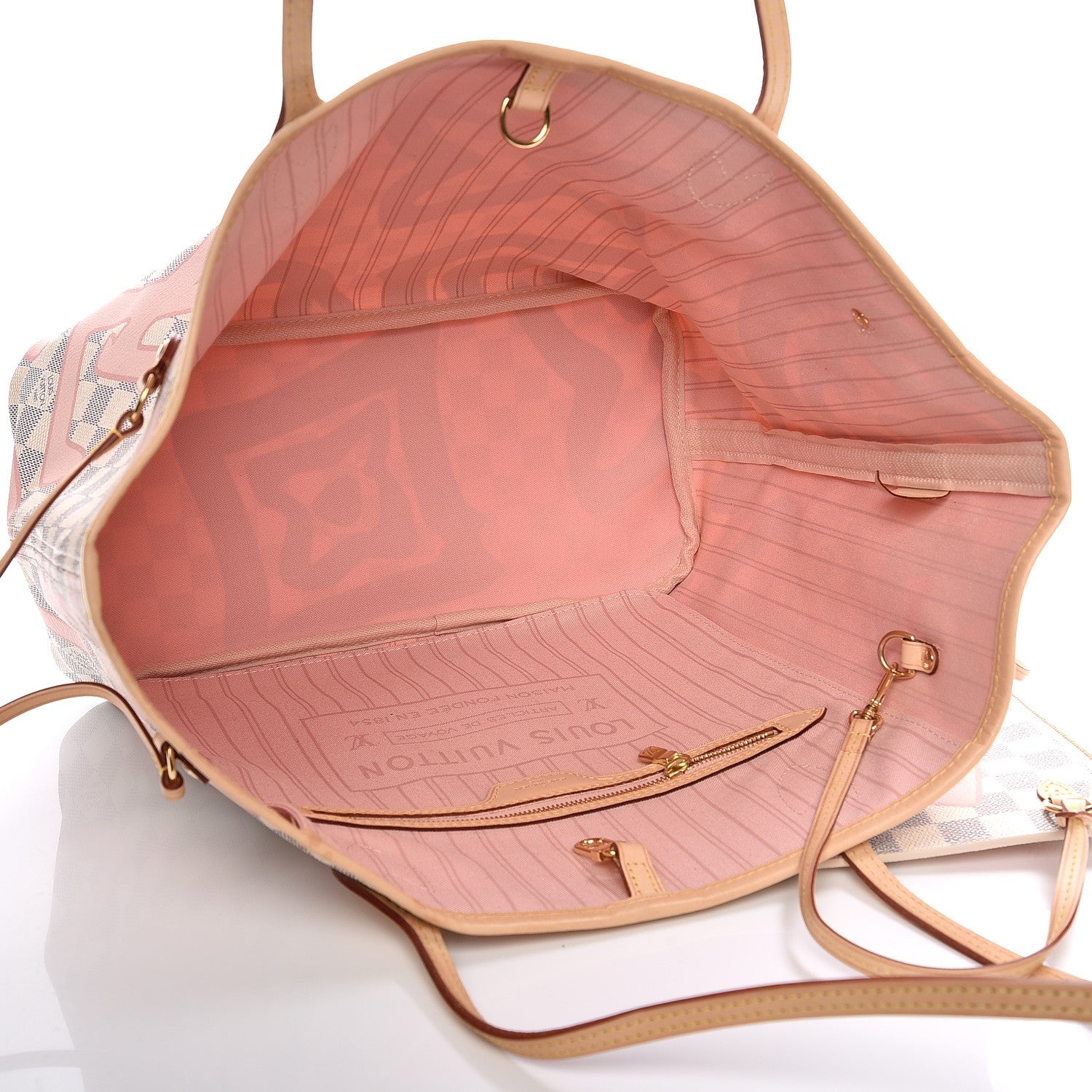 Louis Vuitton Damier Azur Tahitienne Neverfull MM 6 of 11