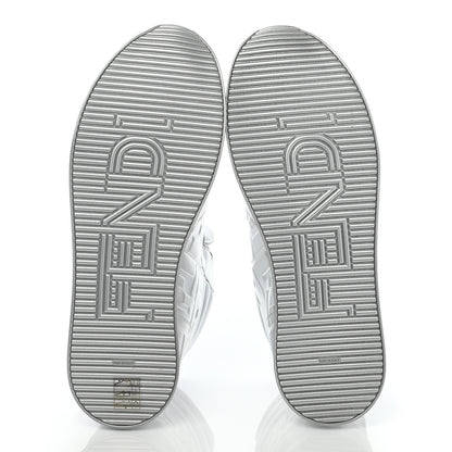 Fendi X NICKI MINAJ Metallic Nappa Macro FF Embossed Prints On High Top Sneakers 40 Silver 7 of 9