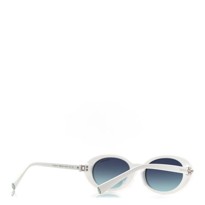 Tiffany Acetate HardWear Oval Sunglasses TF4242D White Blue 4 of 8