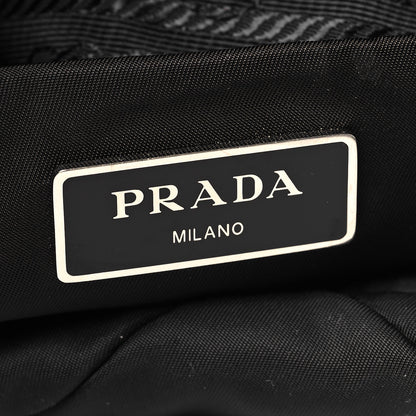 Prada Re-Nylon Nappa Triangle Quilted Padded Small Double Handled Zip Tote Black 6 of 9