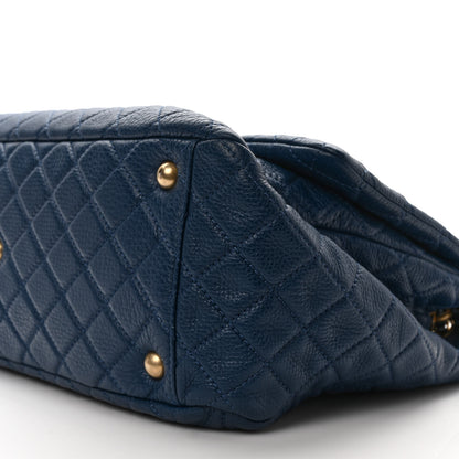 Chanel Calfskin Quilted XXL Travel Flap Bag Navy 8 of 9