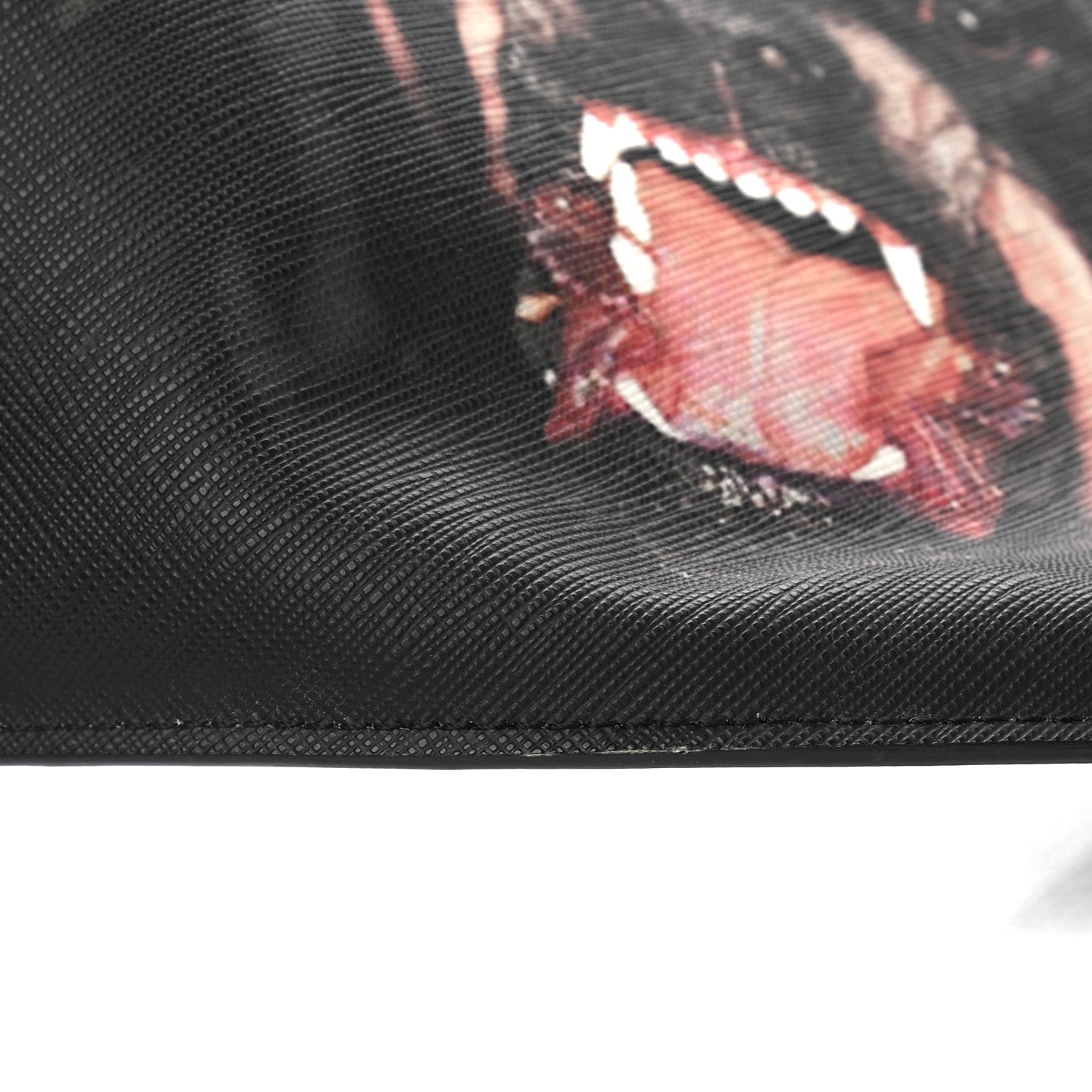 Givenchy Textured Coated Canvas Rottweiler Print Small Cosmetic Pouch Black 8 of 10