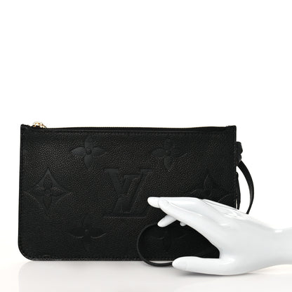 Louis Vuitton Empreinte Monogram Giant Neverfull MM Pochette Black 2 of 8
