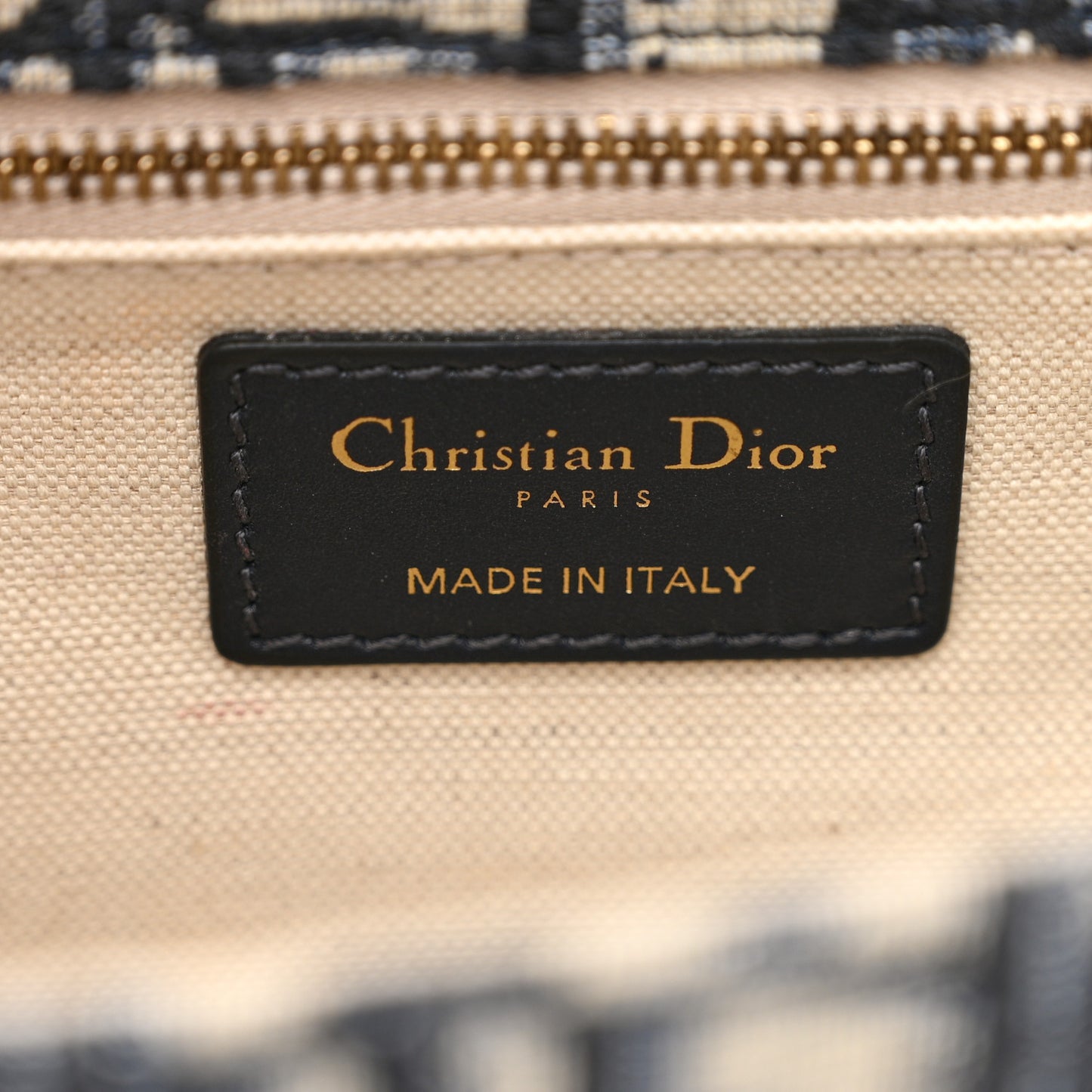 CHRISTIAN DIOR Oblique Small DiorAddict Flap Bag Navy Blue