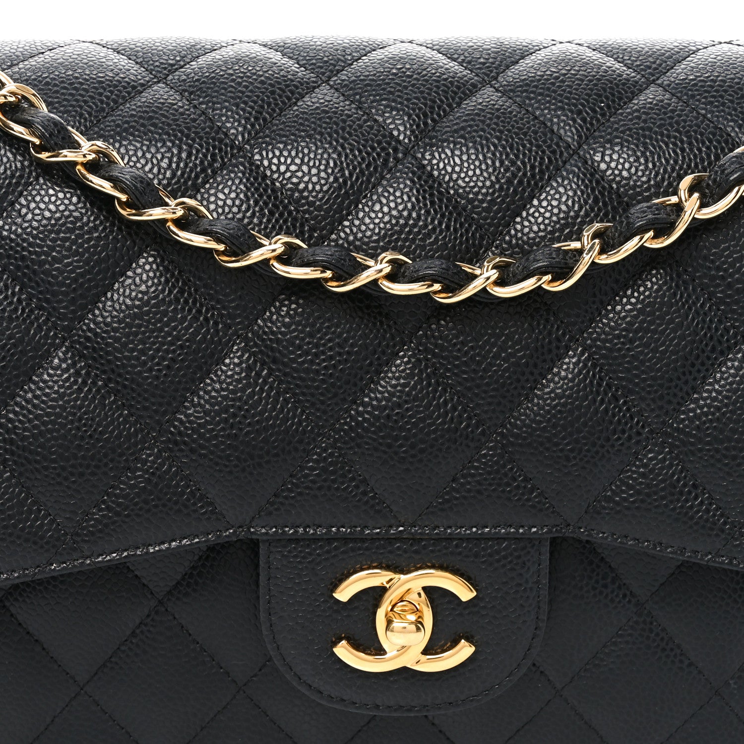 Chanel Caviar Quilted Jumbo Double Flap Black 8 of 10