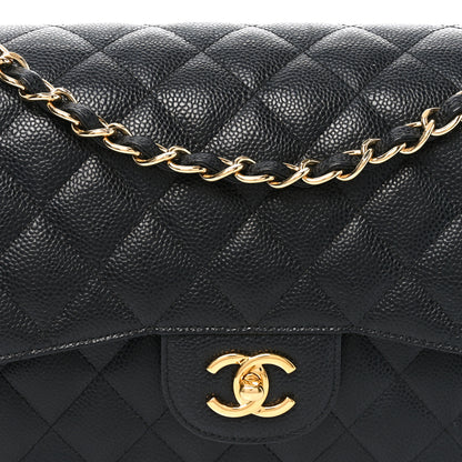 Chanel Caviar Quilted Jumbo Double Flap Black 8 of 10