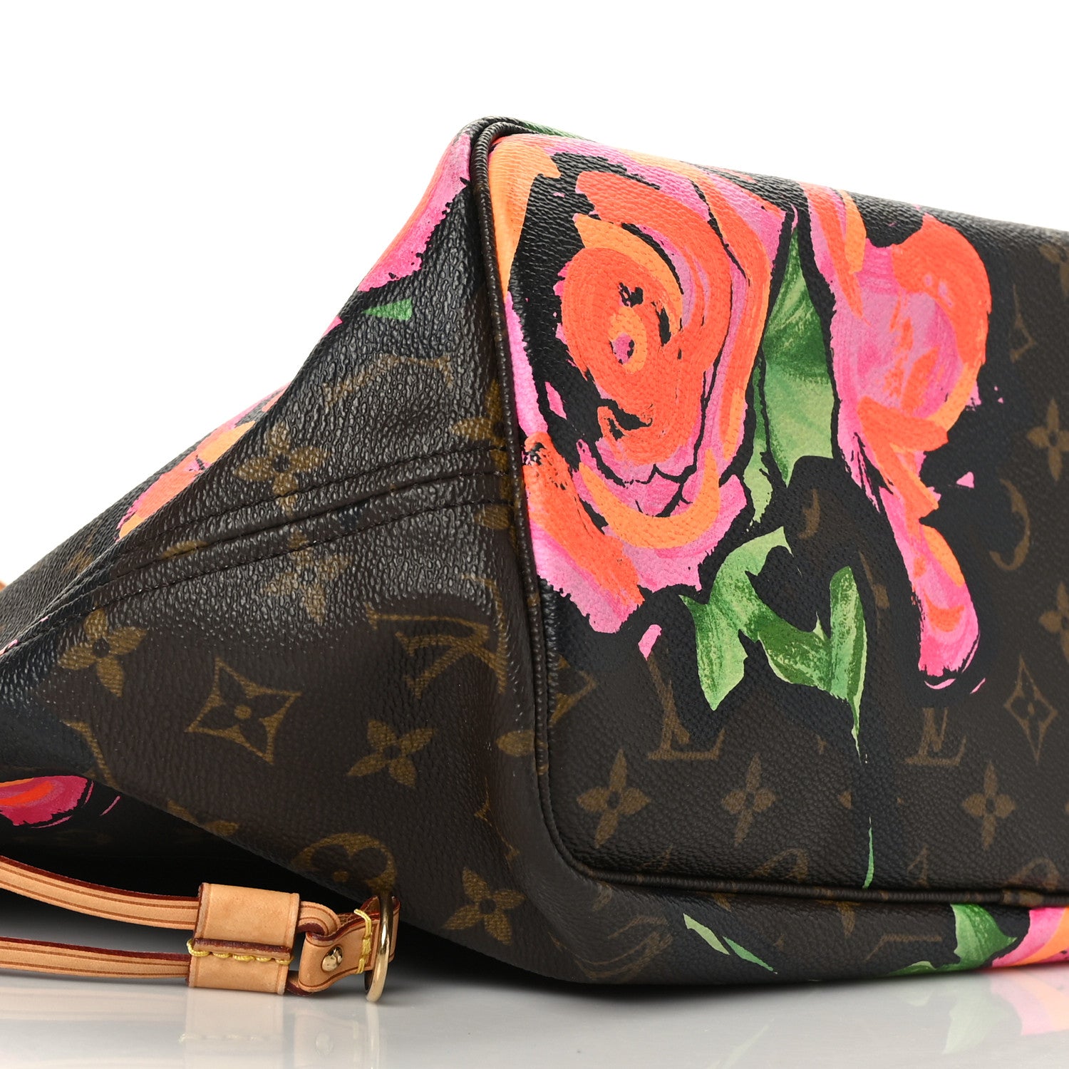 Louis Vuitton Monogram Roses Neverfull MM 7 of 8