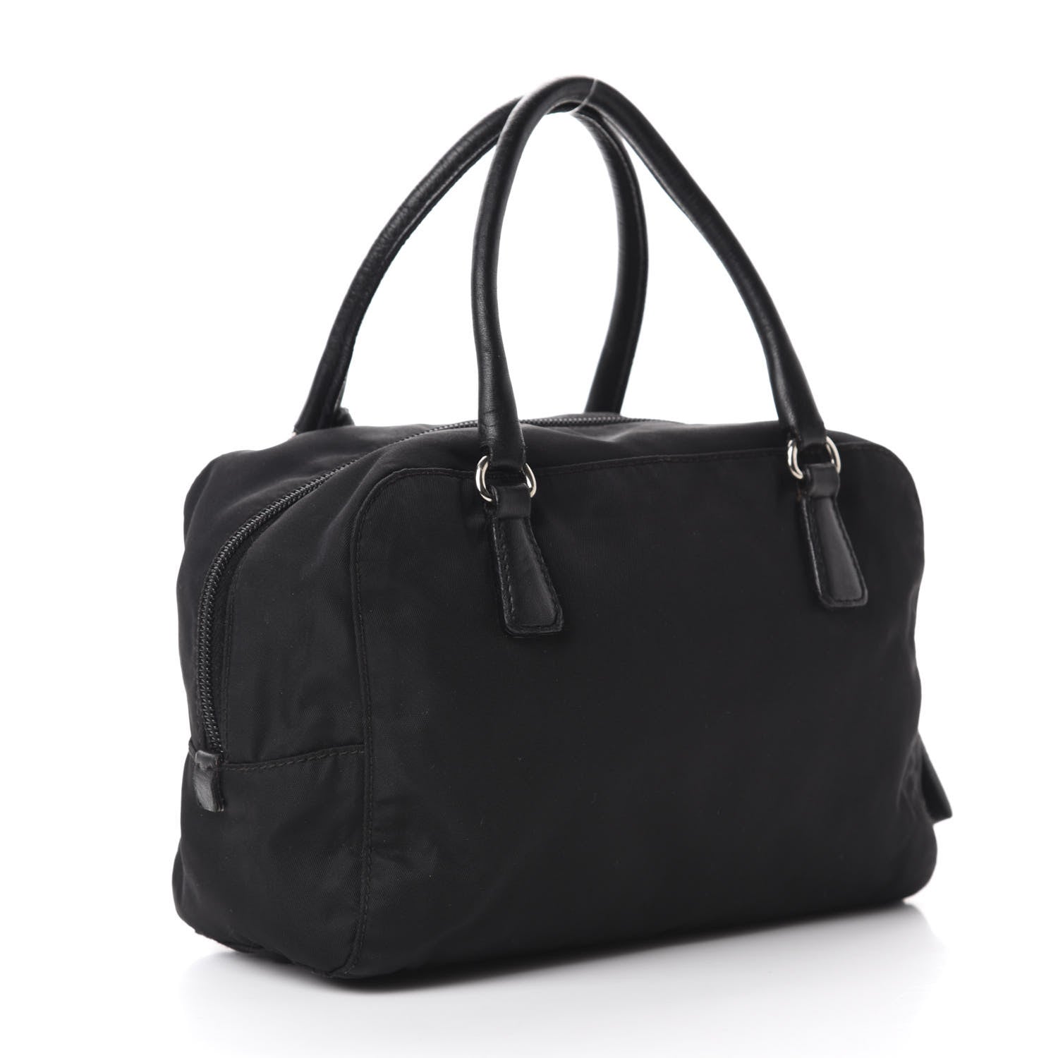 Prada Tessuto Nylon Raso Bear Mini Handle Bag Black 3 of 13