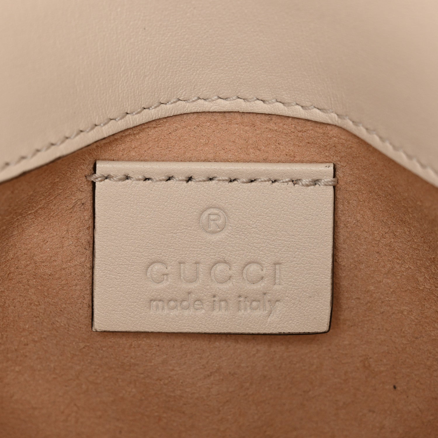 Gucci Calfskin Matelasse Super Mini GG Marmont Shoulder Bag White 6 of 12