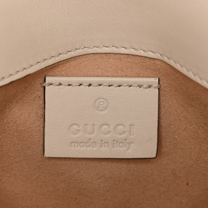 Gucci Calfskin Matelasse Super Mini GG Marmont Shoulder Bag White 6 of 12