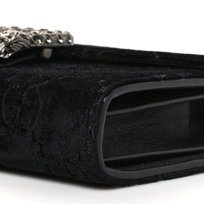 Gucci Velvet GG Monogram Mini Dionysus Chain Wallet Black 11 of 12